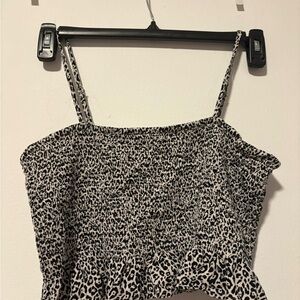 American Eagle Outfitters Black and White Bustier Peplum Camisole